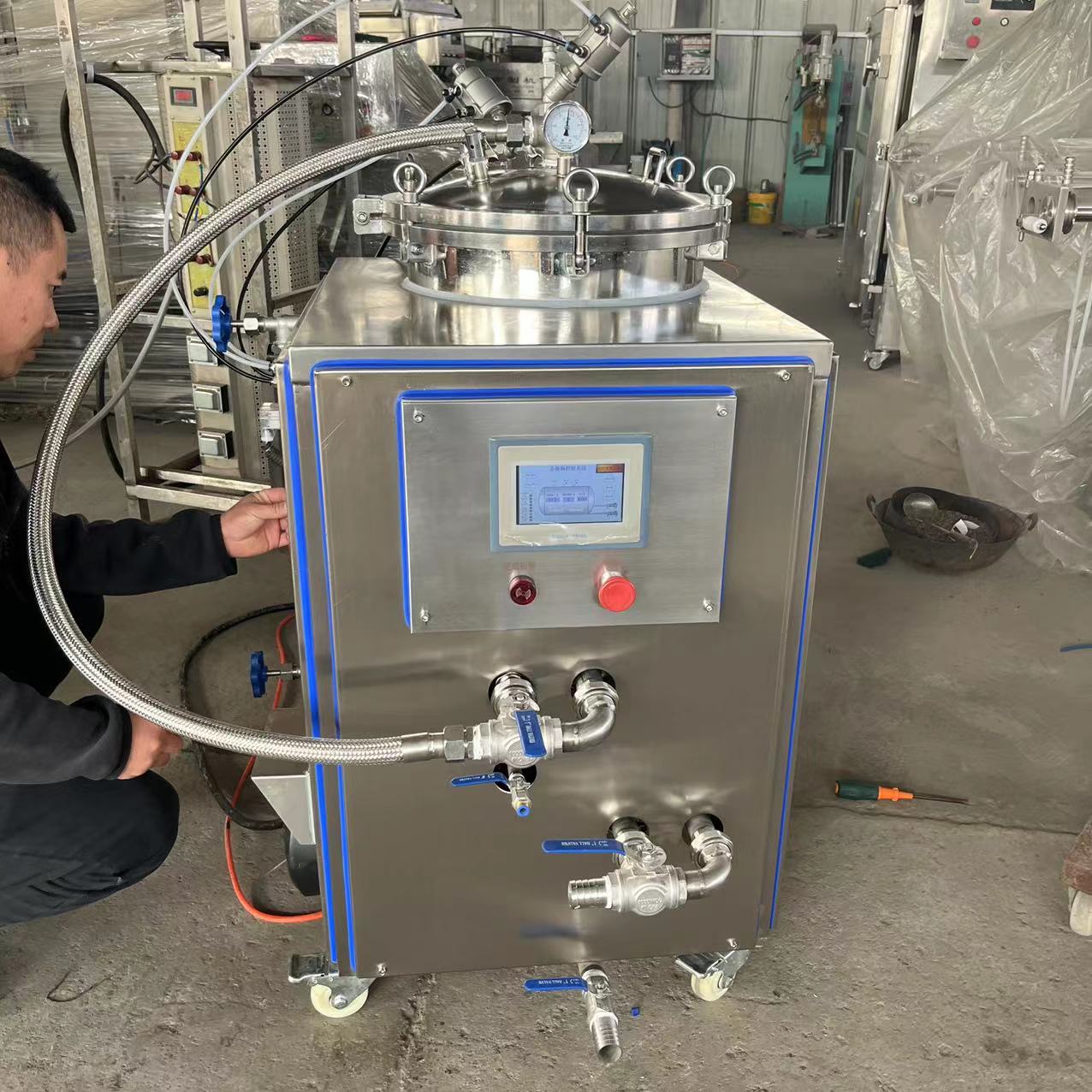 立式小型杀菌锅 商用熟食粽子灭菌锅 全自动高温反压式杀菌设备